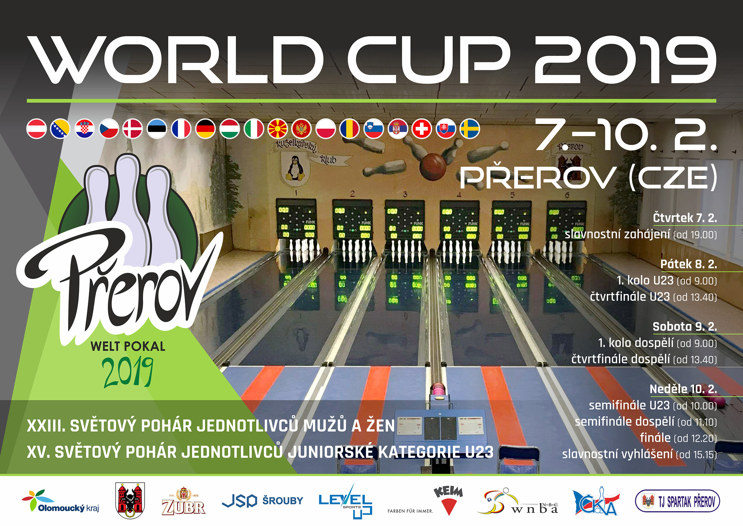 Plakát pro Světový pohár jednotlivců 2019 v Přerově